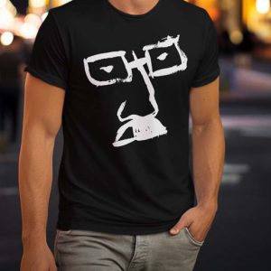 Charly García Trazos Polera Negra Hombre