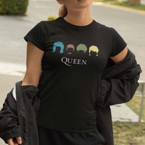 Queen Iconic Faces Polera Negra Mujer
