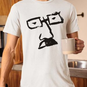 Charly García Trazos Polera Blanca Hombre