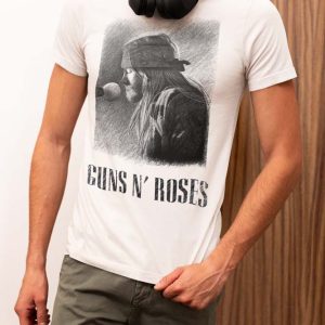 Guns N' Roses Axl Polera Blanca Hombre