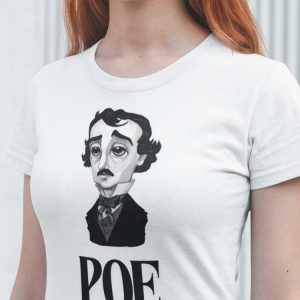 Edgar Allan Poe Caricatura Polera Mujer