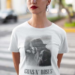 Guns N' Roses Axl Polera Blanca Mujer