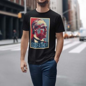 El Padrino Shepard Fairey Polera Negra Hombre