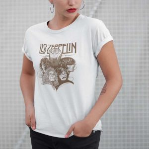 Led Zeppelin Illustration Polera Mujer