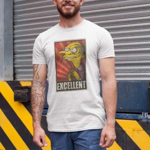 Simpsons Mr Burns Polera Blanca Hombre