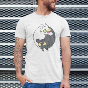 Simpsons Gatos Polera Blanca Hombre