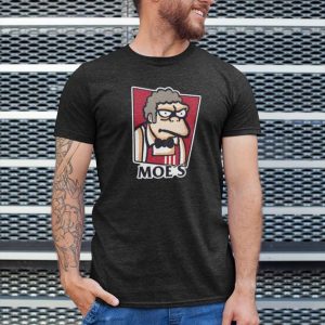 Simpsons Moe KFC Polera Negra Hombre