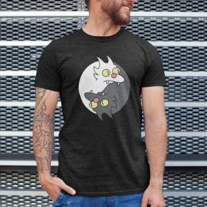 Simpsons Gatos Polera Negra Hombre