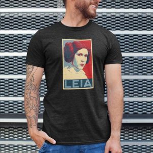 Star Wars Leia Shepard Polera Negra Hombre