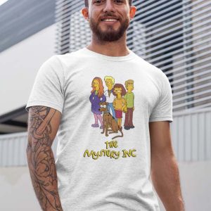Scooby Doo Simpsons Style Polera Blanca Hombre