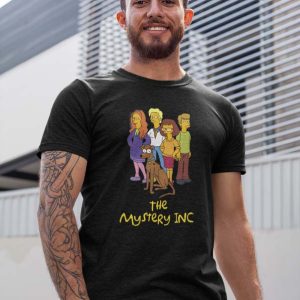 Scooby Doo Simpsons Style Polera Negra Hombre