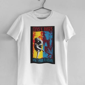 Guns N' Roses Use Your Illusion Polera Blanca  Mujer
