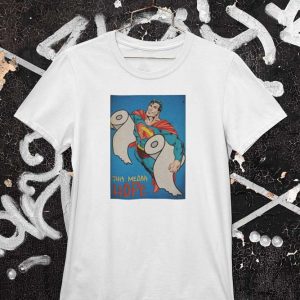 Superman con Confort Polera Blanca Hombre
