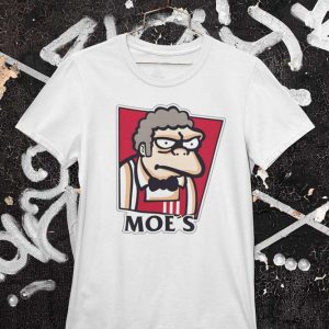 Simpsons Moe KFC Polera Blanca Hombre