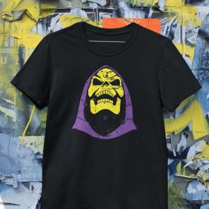 Skeletor Face Polera Negra Hombre