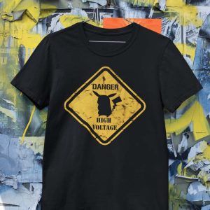 Pikachu Danger Polera Negra Hombre