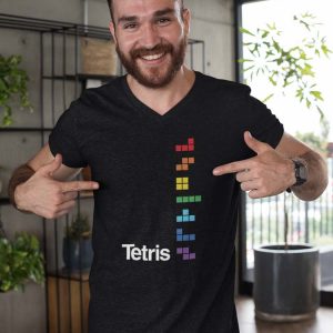 Tetris Polera Negra Hombre