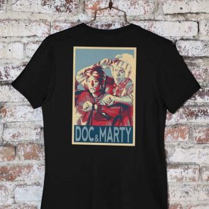 Doc y Marty Shepard Fairey Polera Negra Mujer