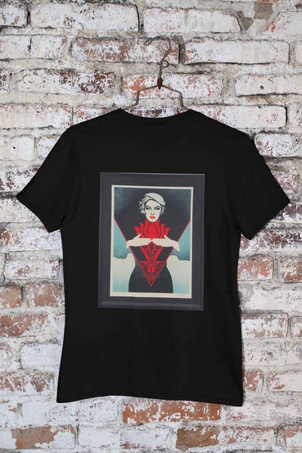 Shepard Fairey .7  Polera Negra Mujer - Imagen 2