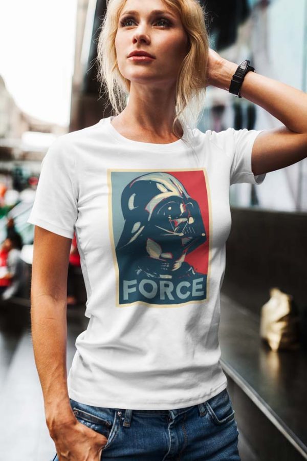 Star Wars Vader Shepard Polera Blanca Mujer