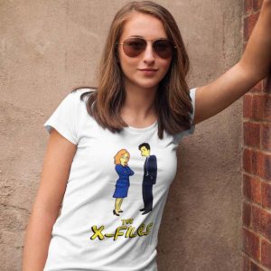 Simpsons X-files Polera Blanca Mujer