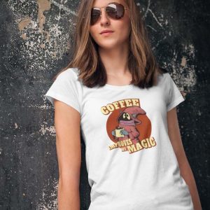 Orco Toma Café Polera Blanca Mujer