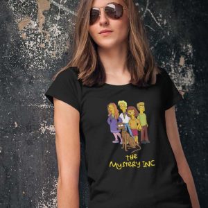 Scooby Doo Simpsons Style Polera Negra Mujer