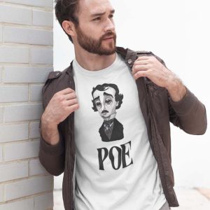 Edgar Allan Poe Caricatura Polera Hombre