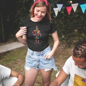Chaplin Colores Polera Negra Mujer