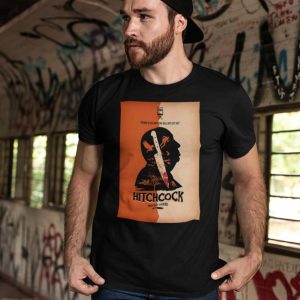 Hitchcock Poster Vintage Polera Negra Hombre