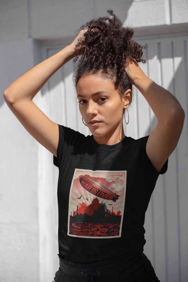 Shepard Fairey .10  Polera Negra Mujer
