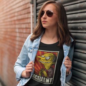 Simpsons Mr Burns Polera Negra Mujer