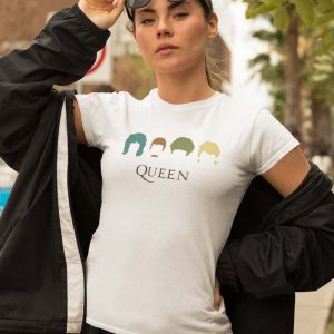 Queen Iconic Faces Polera Blanca Mujer