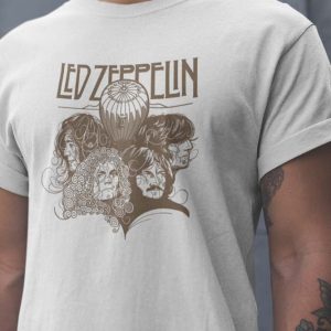 Led Zeppelin Illustration Polera Hombre