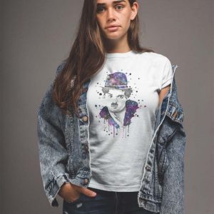 Chaplin Acuarela Polera Blanca Mujer