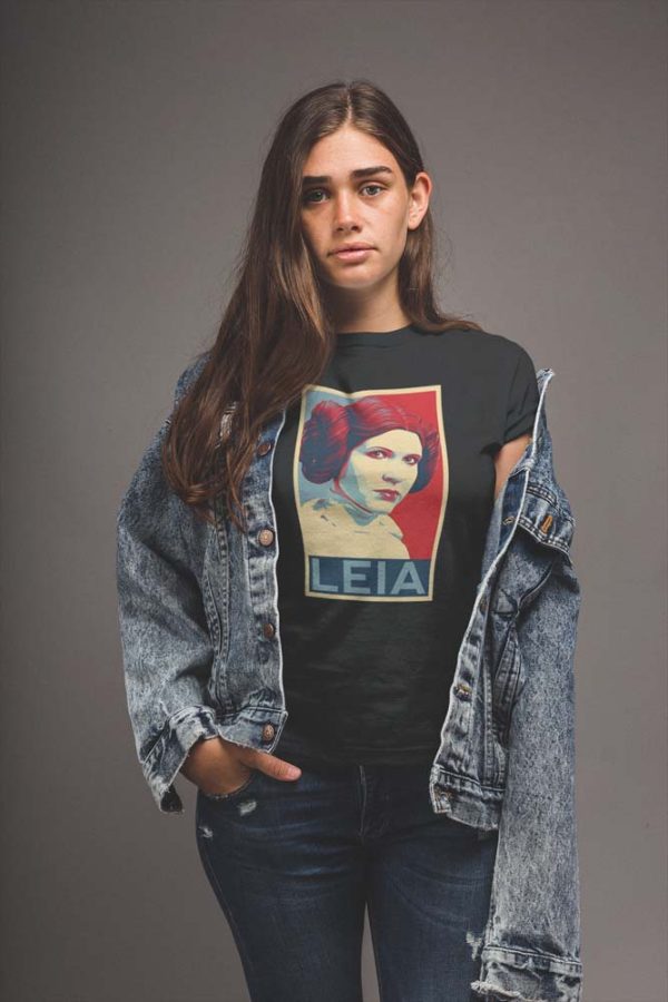 Star Wars Leia Shepard Polera Negra Mujer - Imagen 2
