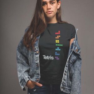 Tetris Polera Negra Mujer