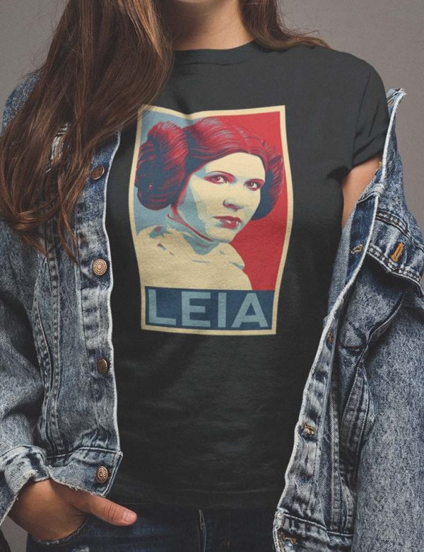Star Wars Leia Shepard Polera Negra Mujer