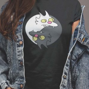 Simpsons Gatos Polera Negra Mujer