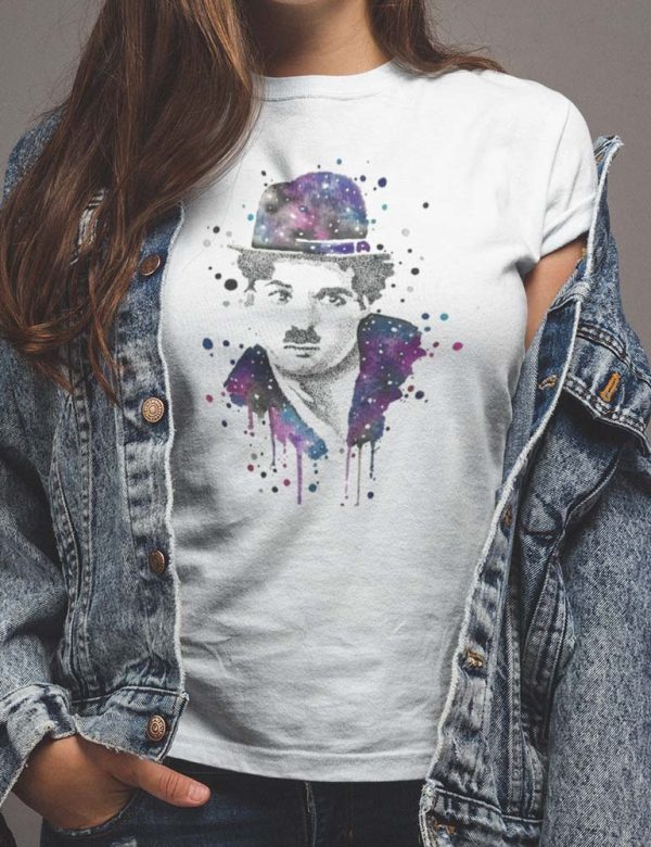 Chaplin Acuarela Polera Blanca Mujer - Imagen 5