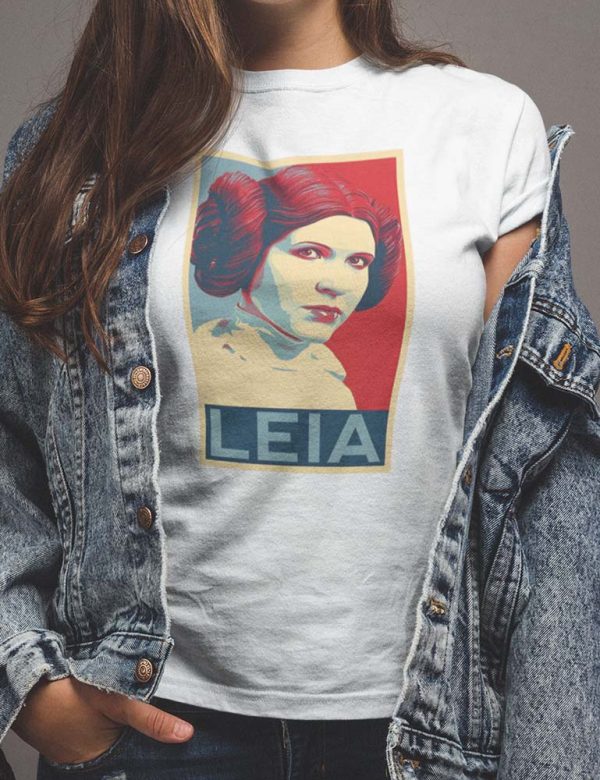 Star Wars Leia Shepard Polera Blanca Mujer