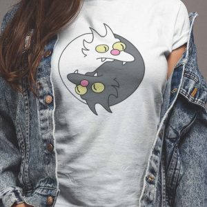 Simpsons Gatos Polera Blanca Mujer