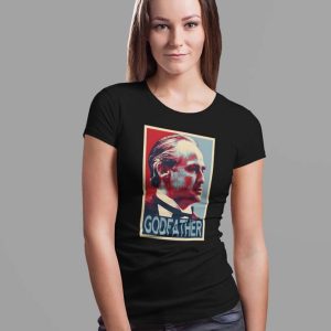 El Padrino Shepard Fairey Polera Negra Mujer