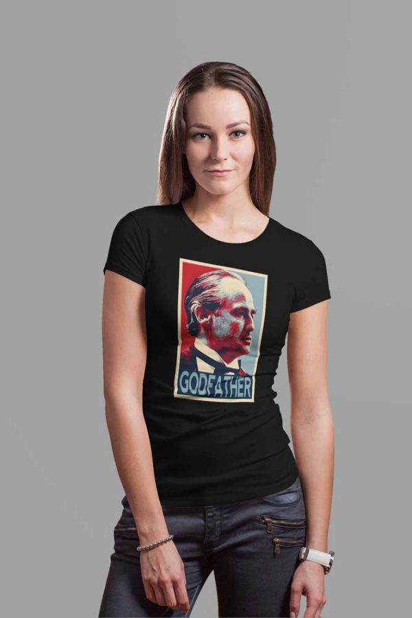 El Padrino Shepard Fairey Polera Negra Mujer