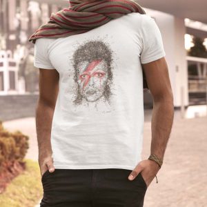 David Bowie Grafito Polera Hombre