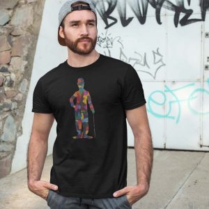 Chaplin Colores Polera Negra Hombre
