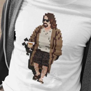 Invader Big Lebowski Polera Blanca Hombre