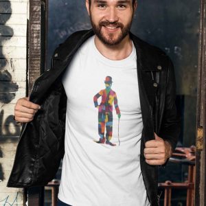 Chaplin Colores Polera Blanca Hombre