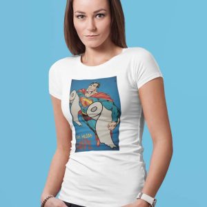 Superman con Confort Polera Blanca Mujer