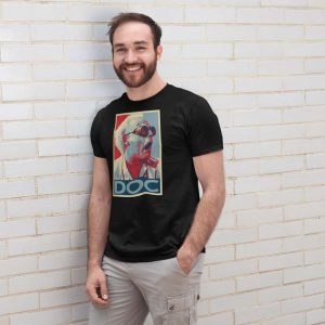 Doc Brown, Shepard Fairey, Polera Negra Hombre